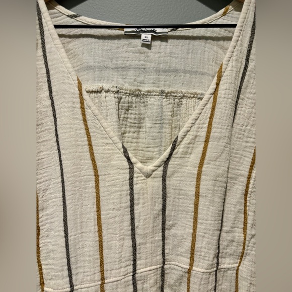 MADEWELL | Lightspun Westing Stripe Top Shirred Back Cuff Sleeves Plus Tee - Picture 3 of 6